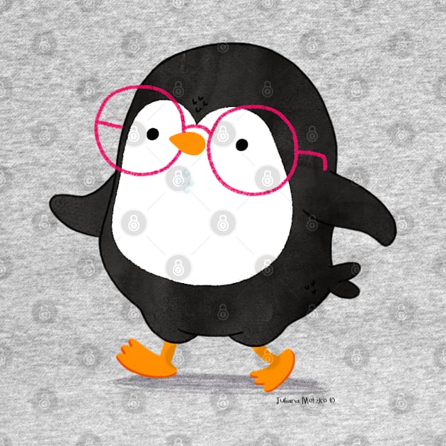 Penguin with glasses by thepenguinsfamily